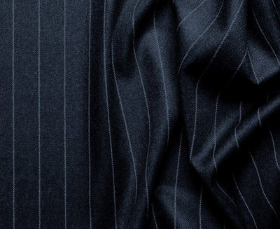 Sovana Navy Stripe Regular Fit 3 Piece Suit