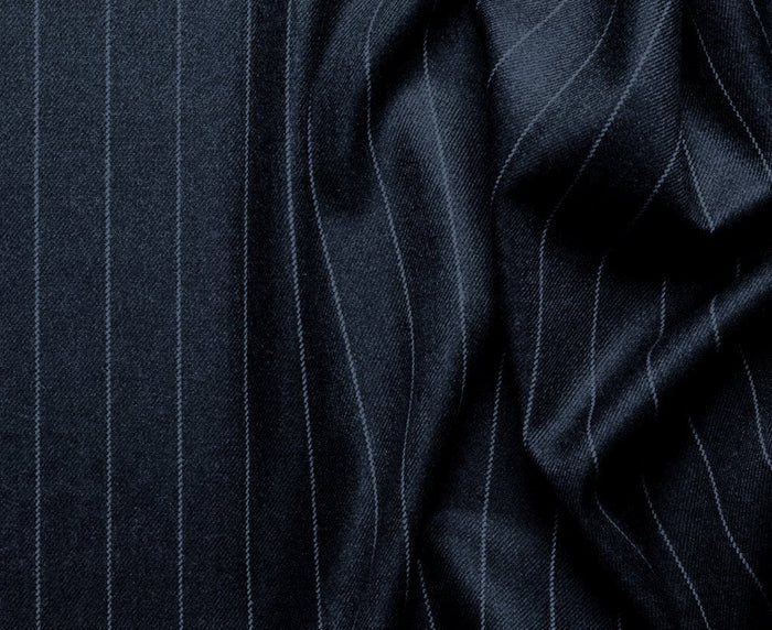 Sovana Navy Stripe Regular Fit 3 Piece Suit