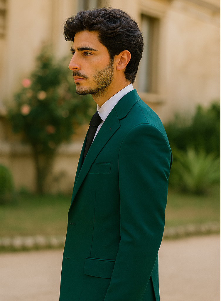 Neil Allyn Augusta Green Polyester Blazer