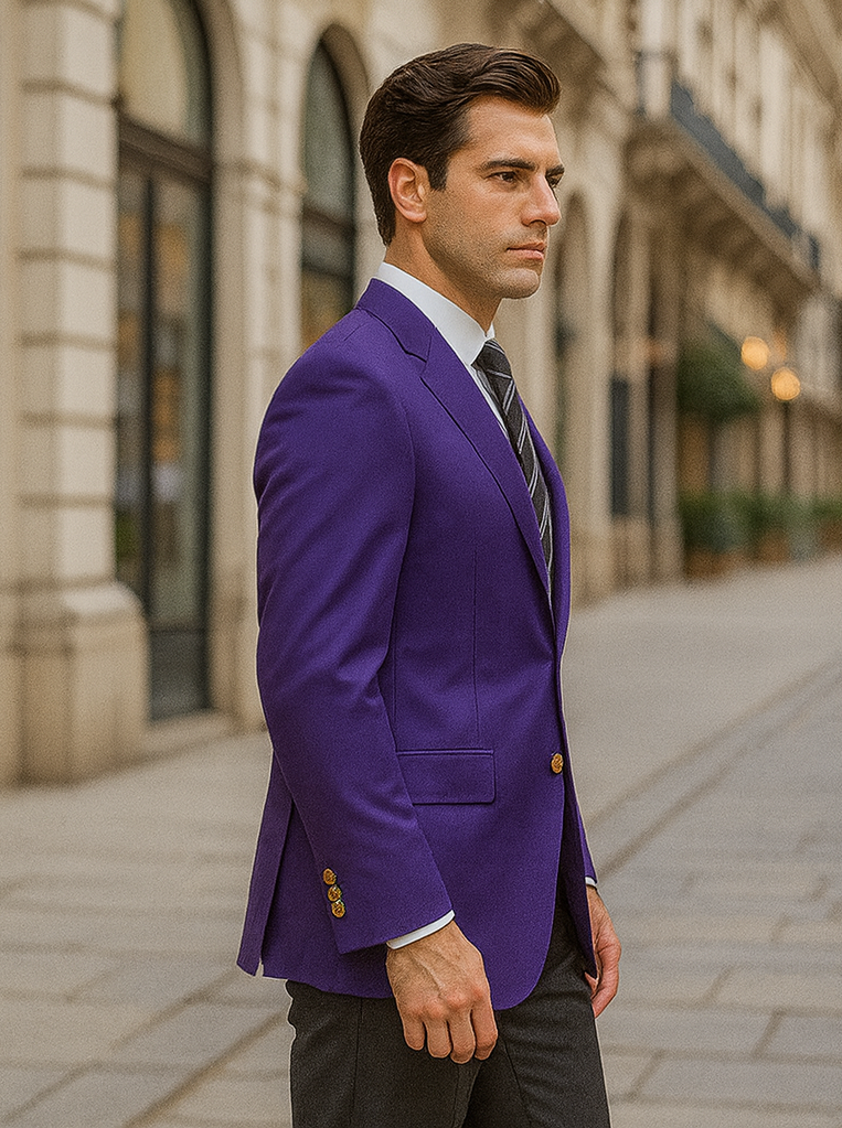 Neil Allyn Men's Purple Blazer Jacket
