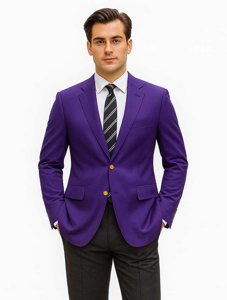 Neil Allyn Men's Purple Blazer Jacket