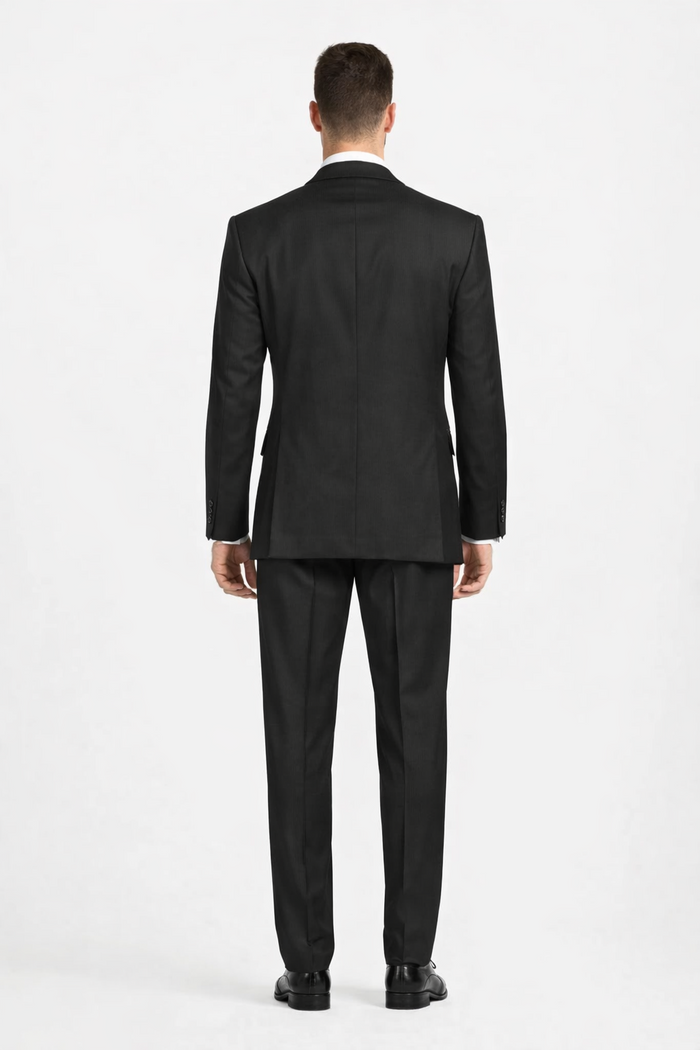 Nola Collection Black Regular Fit Suit by Vinci