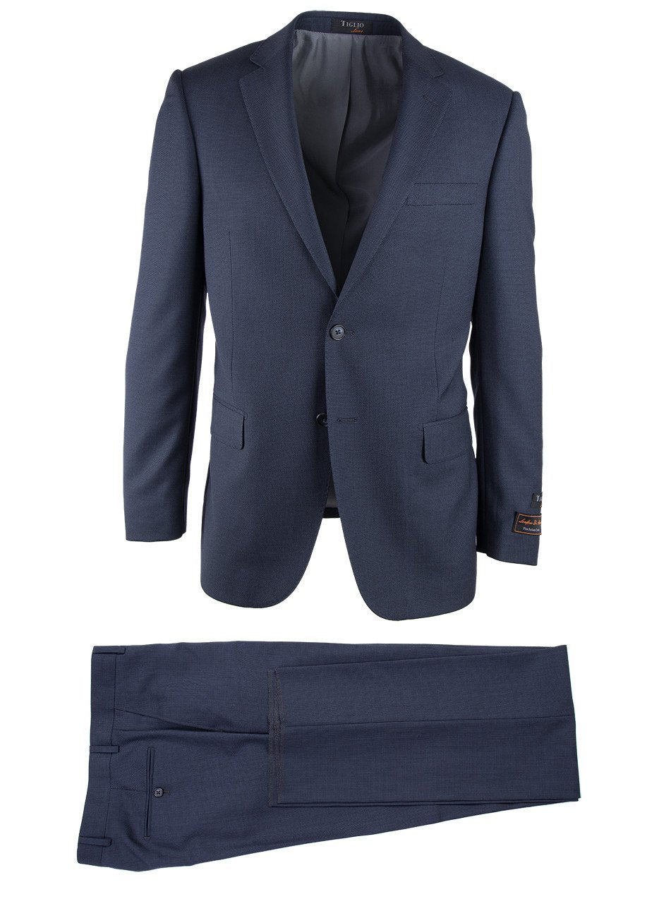 Novello Blue Birdseye Modern Fit Wool Suit