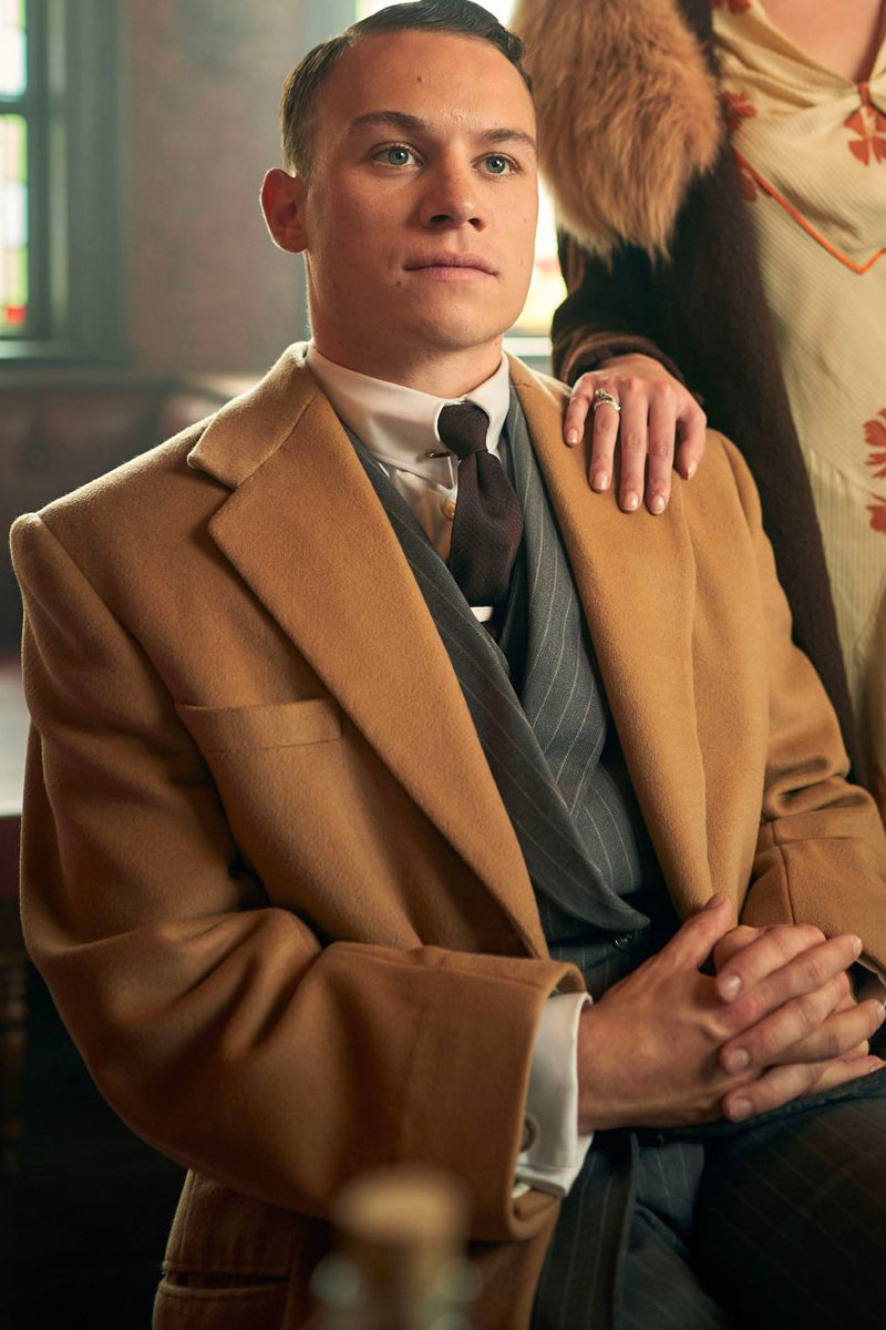 Michael Gray Peaky Blinders Pinstripe Suit & Overcoat