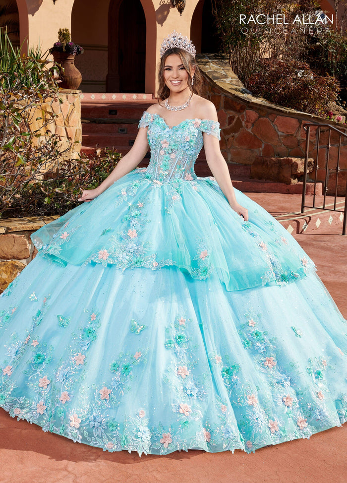 Rachel Allan RQ2179 Off Shoulder Corset Quinceanera Dress
