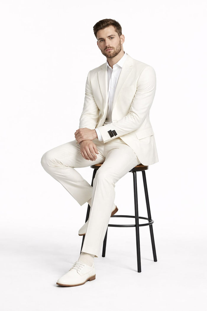 Tiglio Luxe Novello Off-white Wool Suit