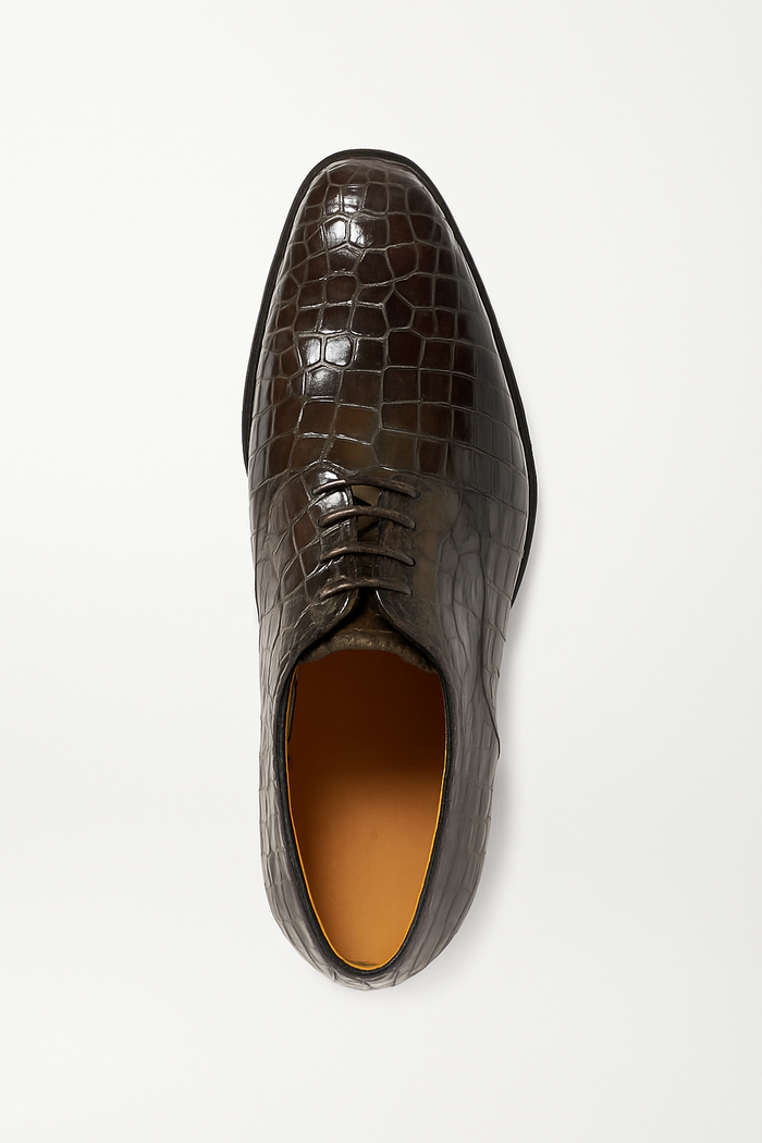 oilve-gator-skin-belly-split-toe-italian