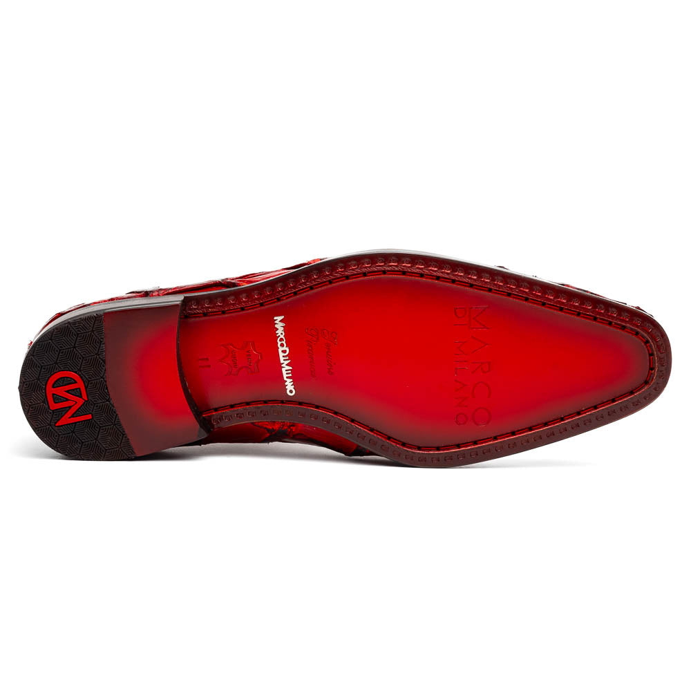 Marco Di Milano Olivieri Red Pirarucu Dress Shoe Oxfords
