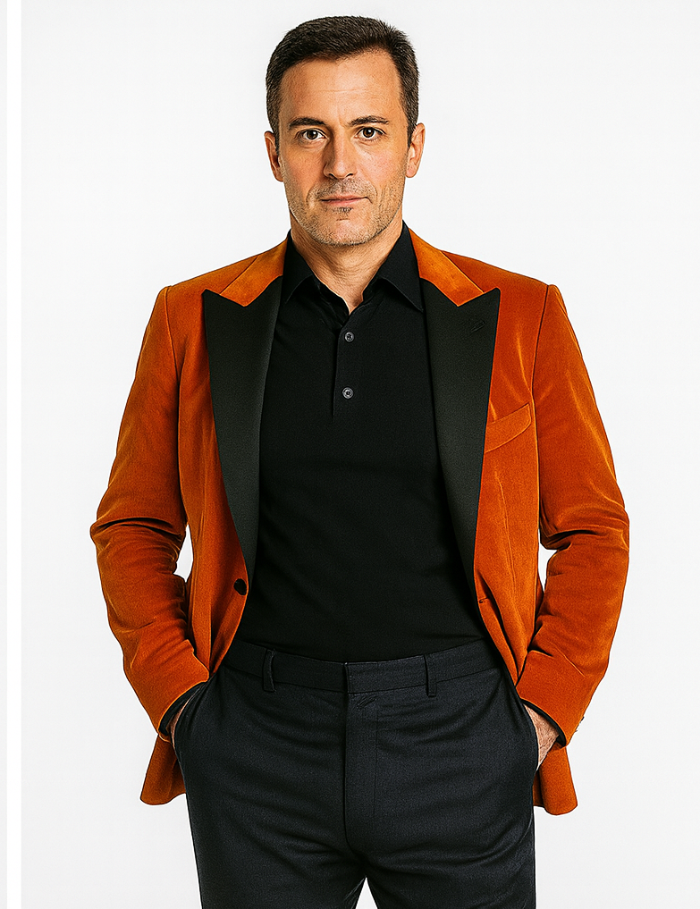 orange-one-button-blazer
