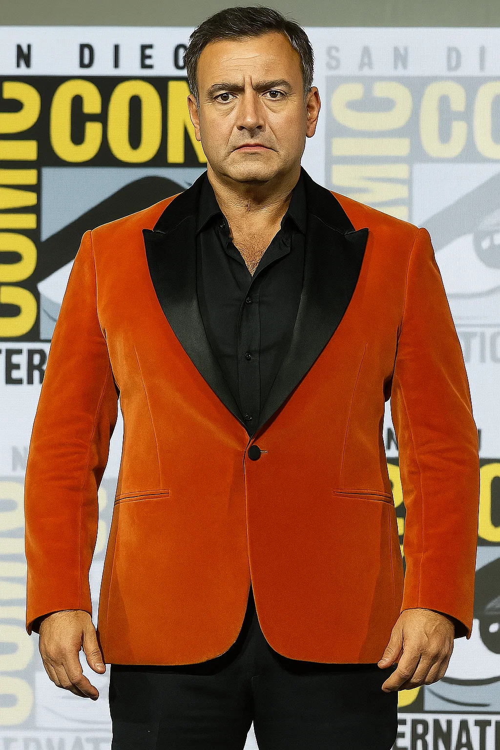 orange-one-button-blazer
