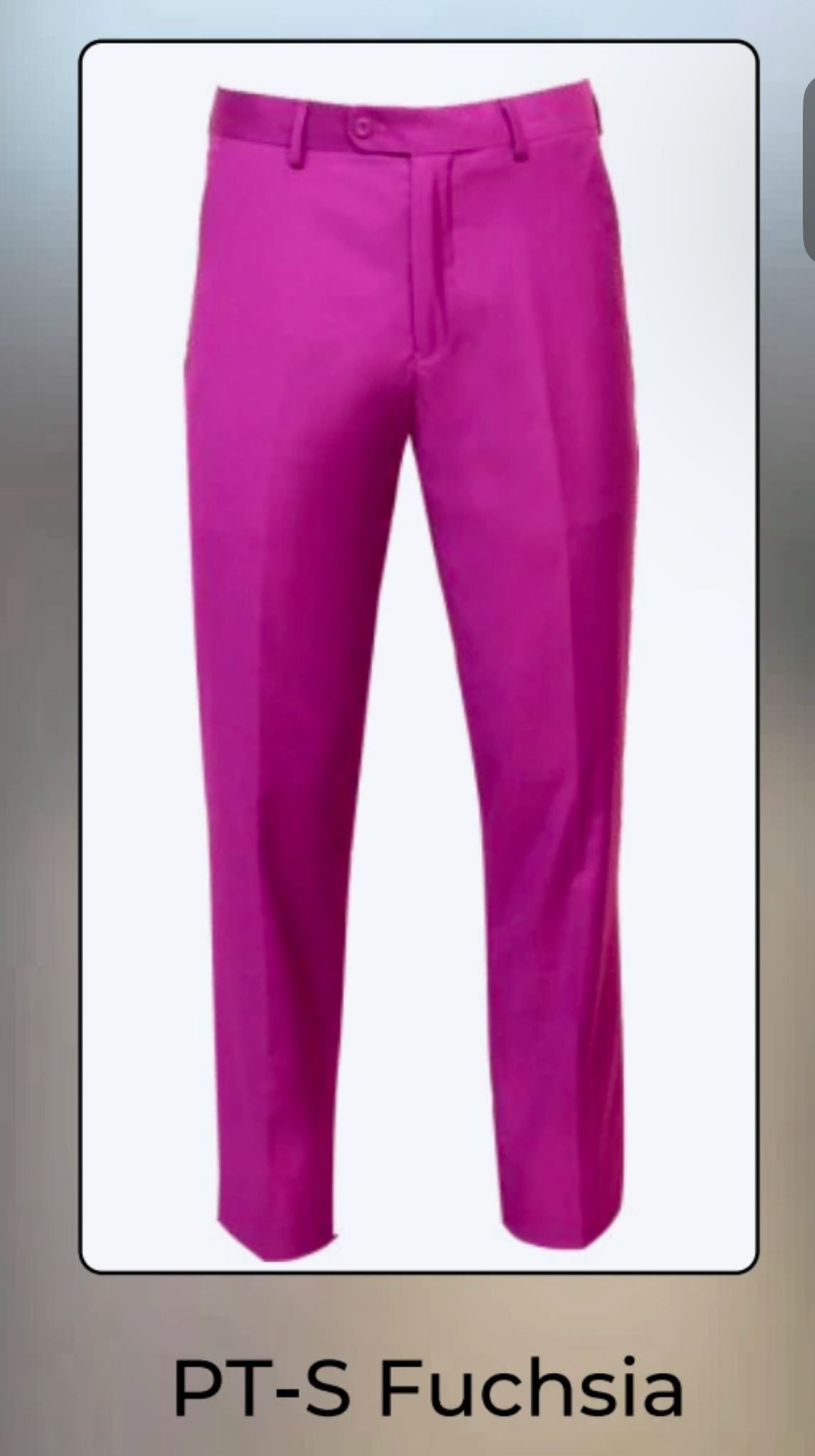 Men’s Fuchsia Slim Fit Dress Pants