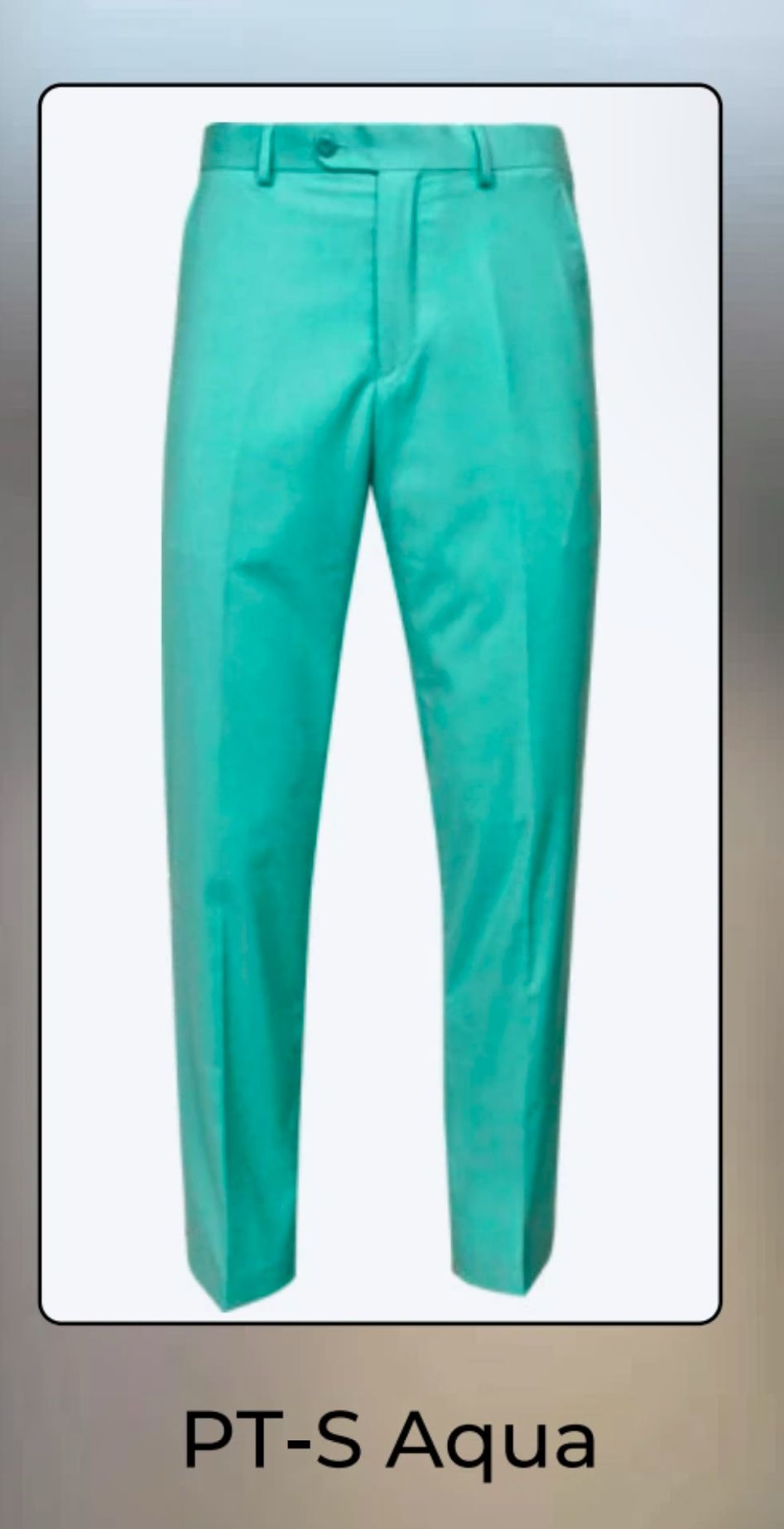 Men’s Aqua Slim Fit Dress Pants - Turquoise