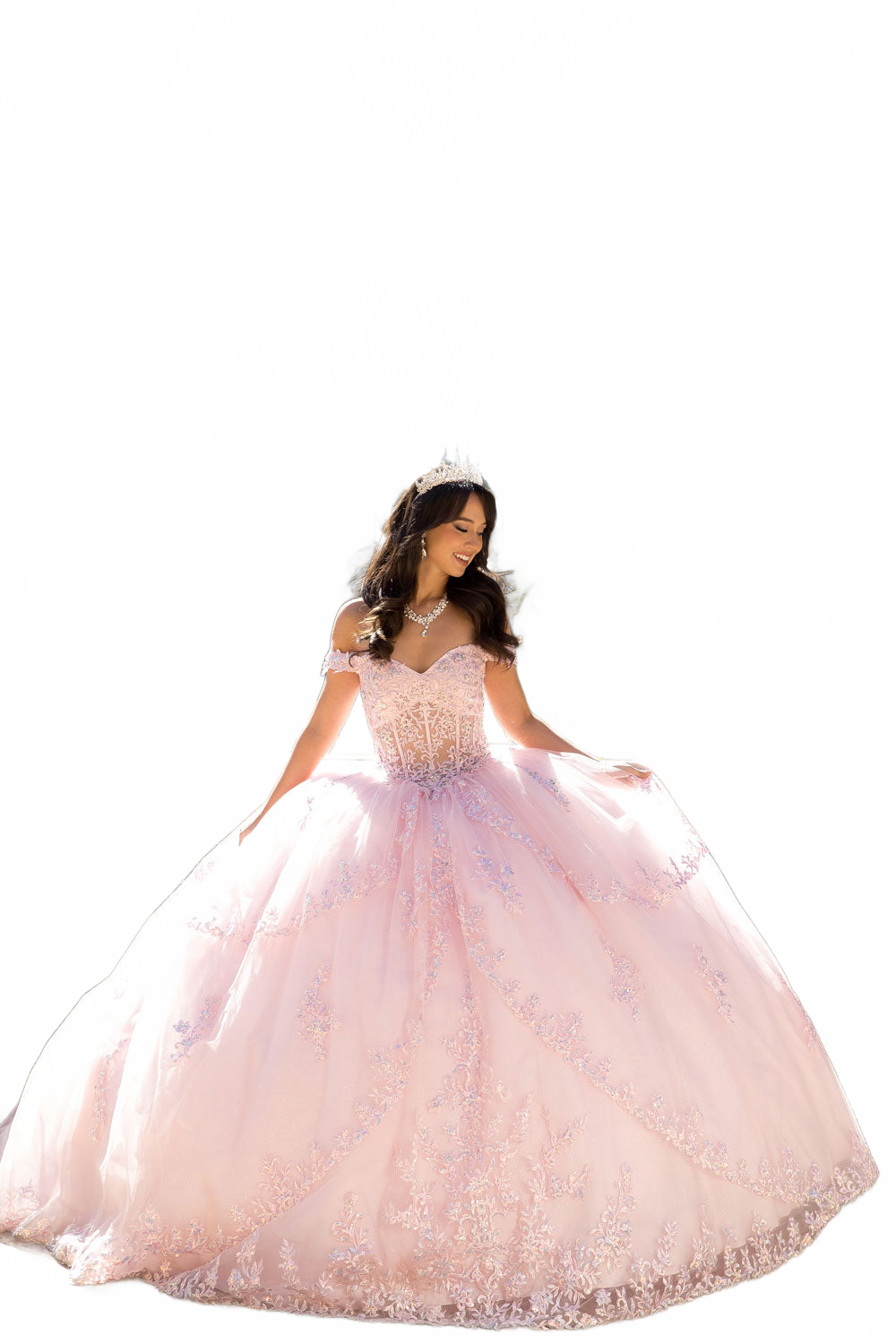 Off Shoulder Corset Ball Gown by Bella Princess PQ1060