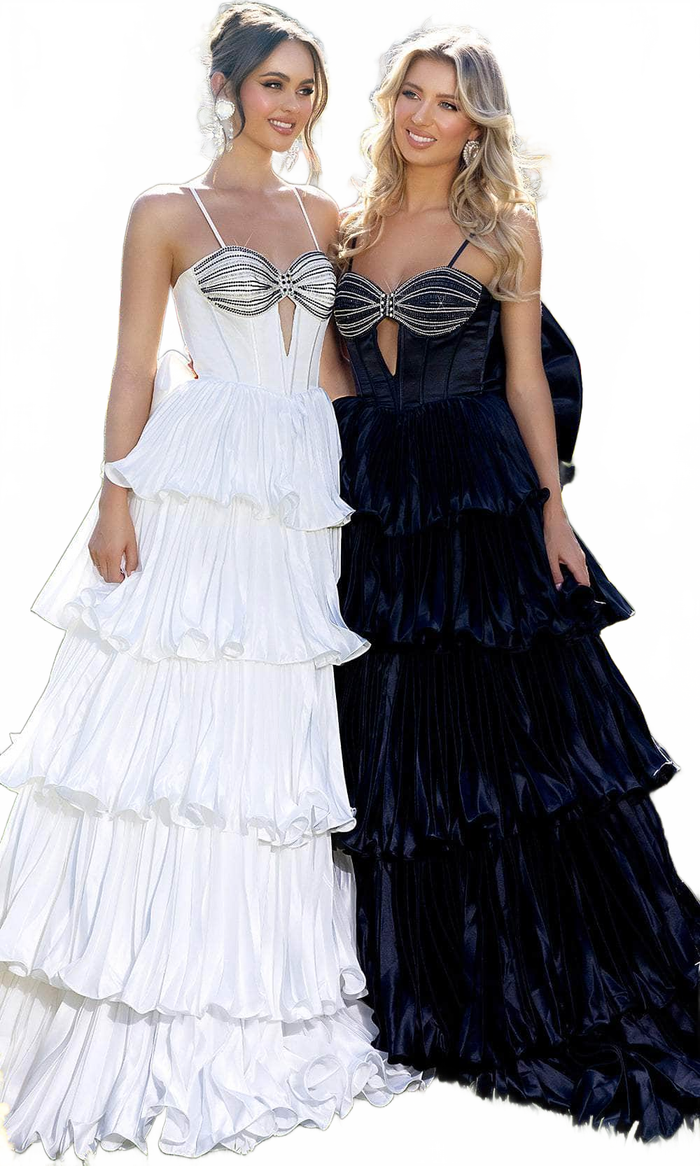 Portia and Scarlett PS25165 Tiered A-Line Prom Dress
