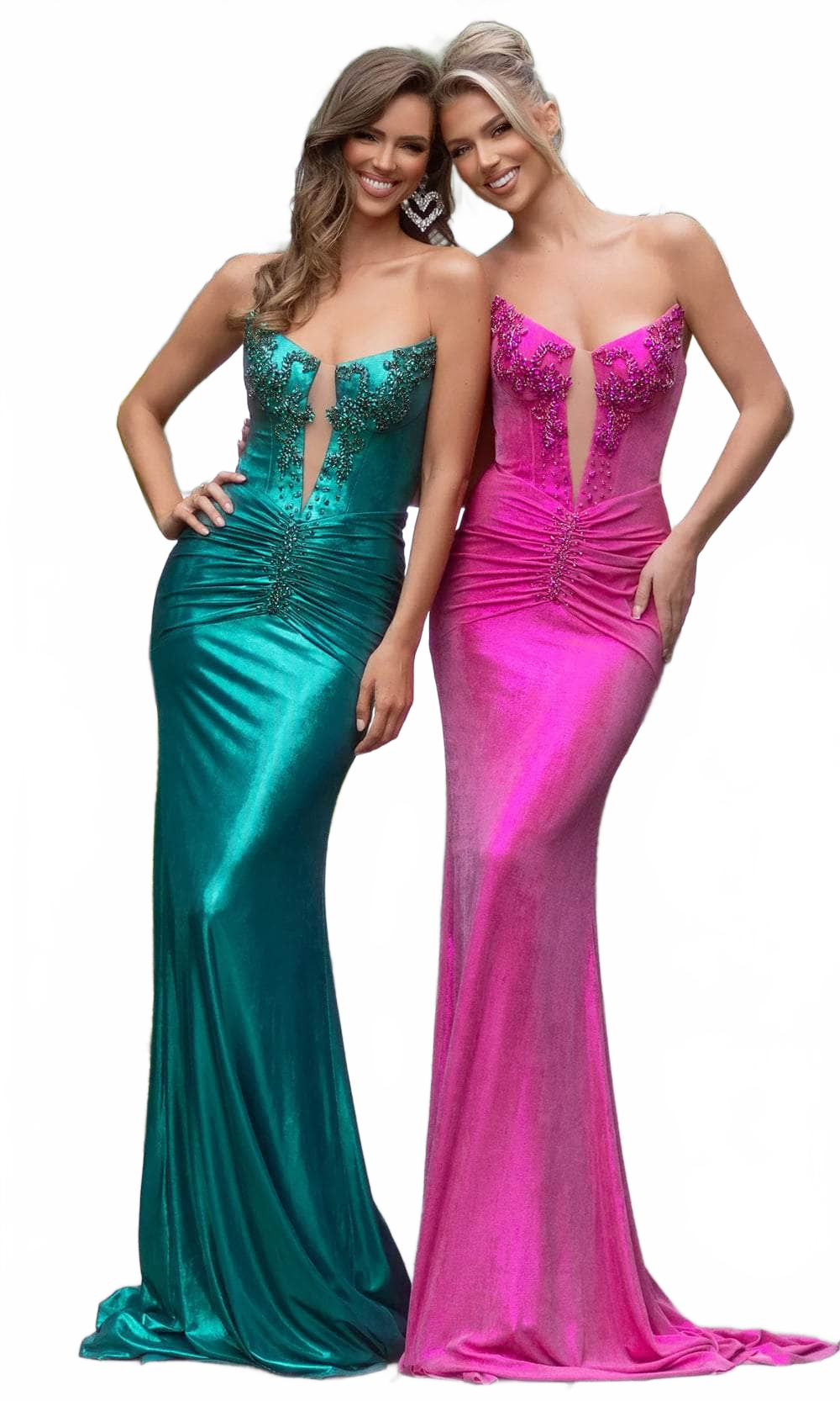 Portia and Scarlett PS25320 - Beaded Plunge Gown