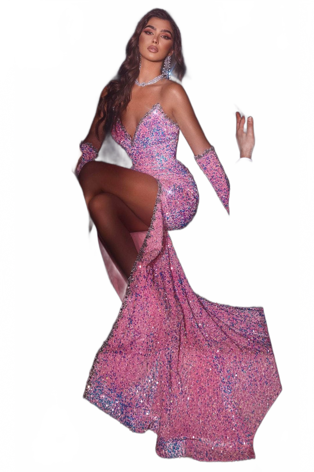 Portia and Scarlett PS23680 - Long -Gown with Crystal Embellishments