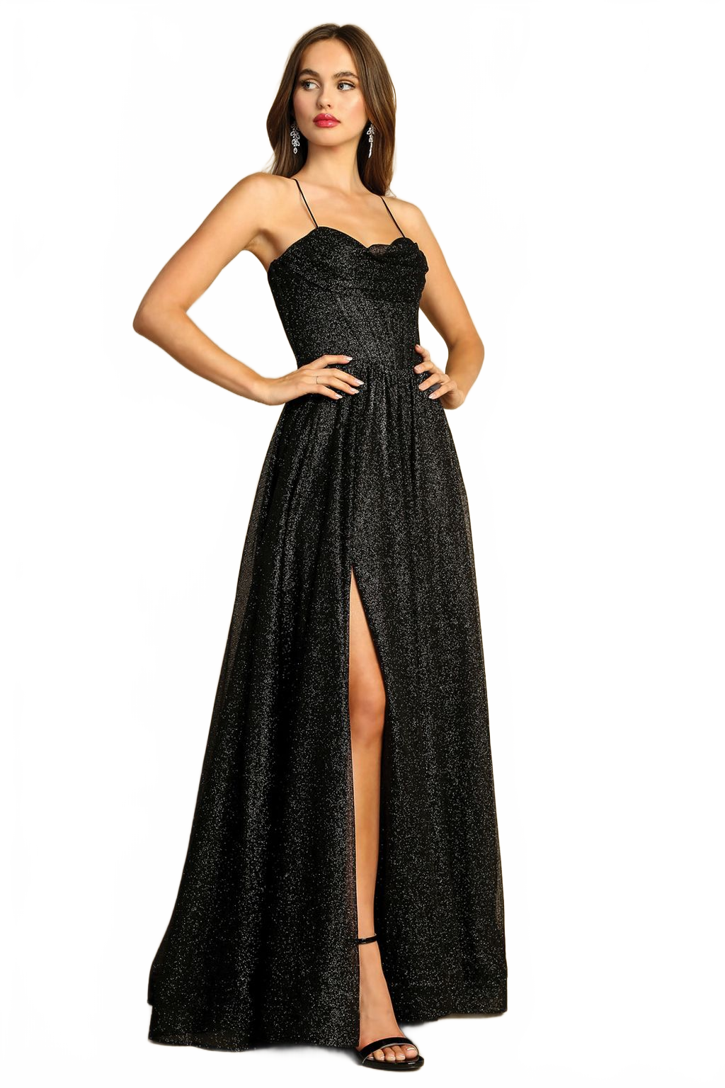 Adora Design 3170 Glitter Corset A-Line Long Formal Prom Dress
