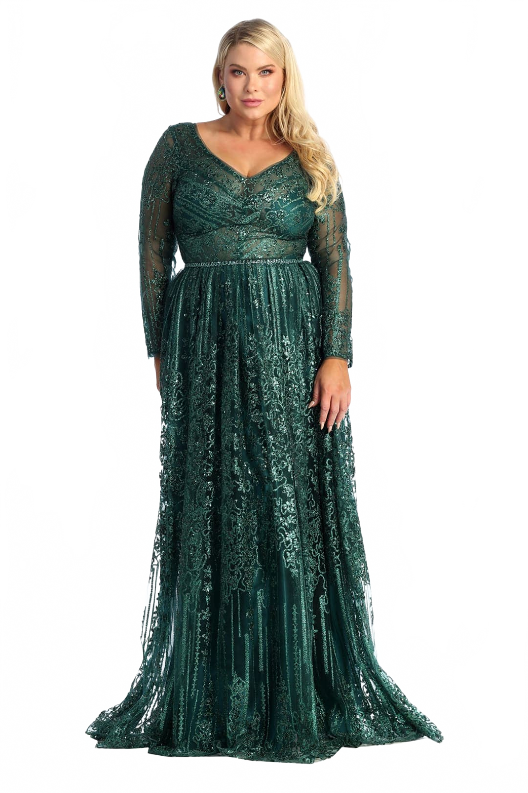 Plus Size Long Evening Gown Maxi Formal Dress for Women
