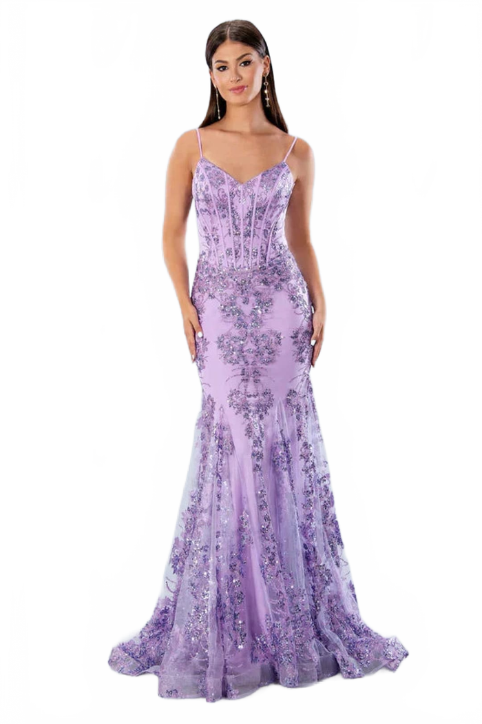 Lilac Prom Dress Mermaid Formal Evening Gown Stella Couture 21066