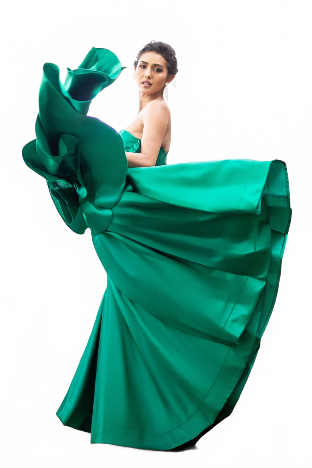 Formal Dress Layered Ruffles A-Line Prom Gown By Amelia Couture SU085