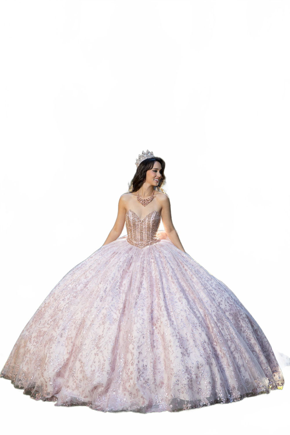 Strapless Bow Ball Gown by Bella Princess PQ1080