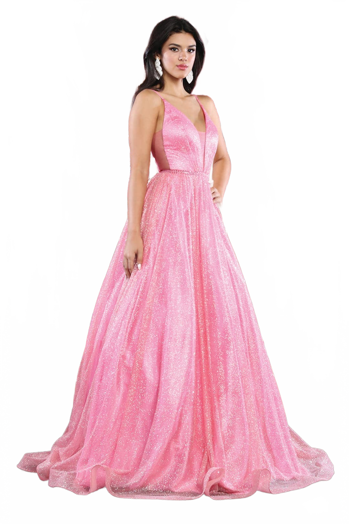 V Neck A Line Formal Dance Evening Gown RQ7983