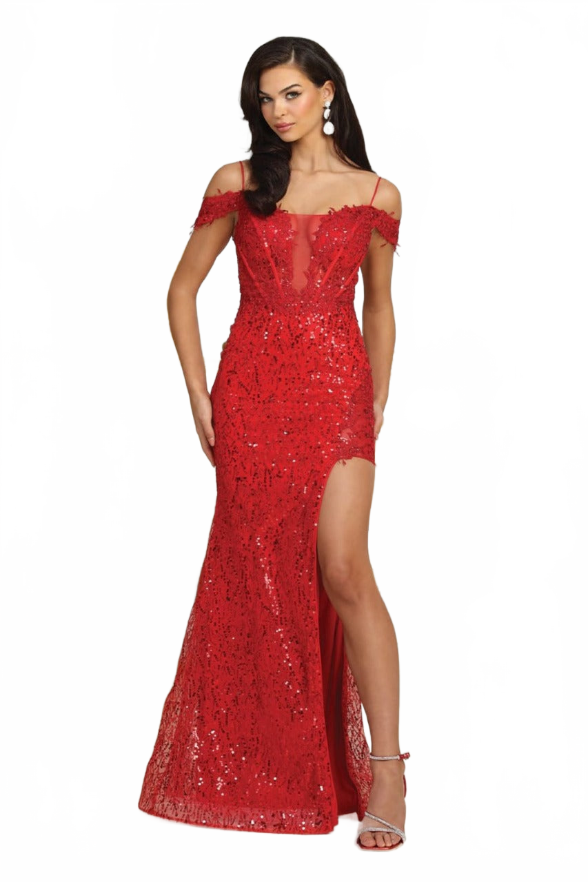 Royal Queen RQ8062 Embellished Low Cut-Out Prom Gown