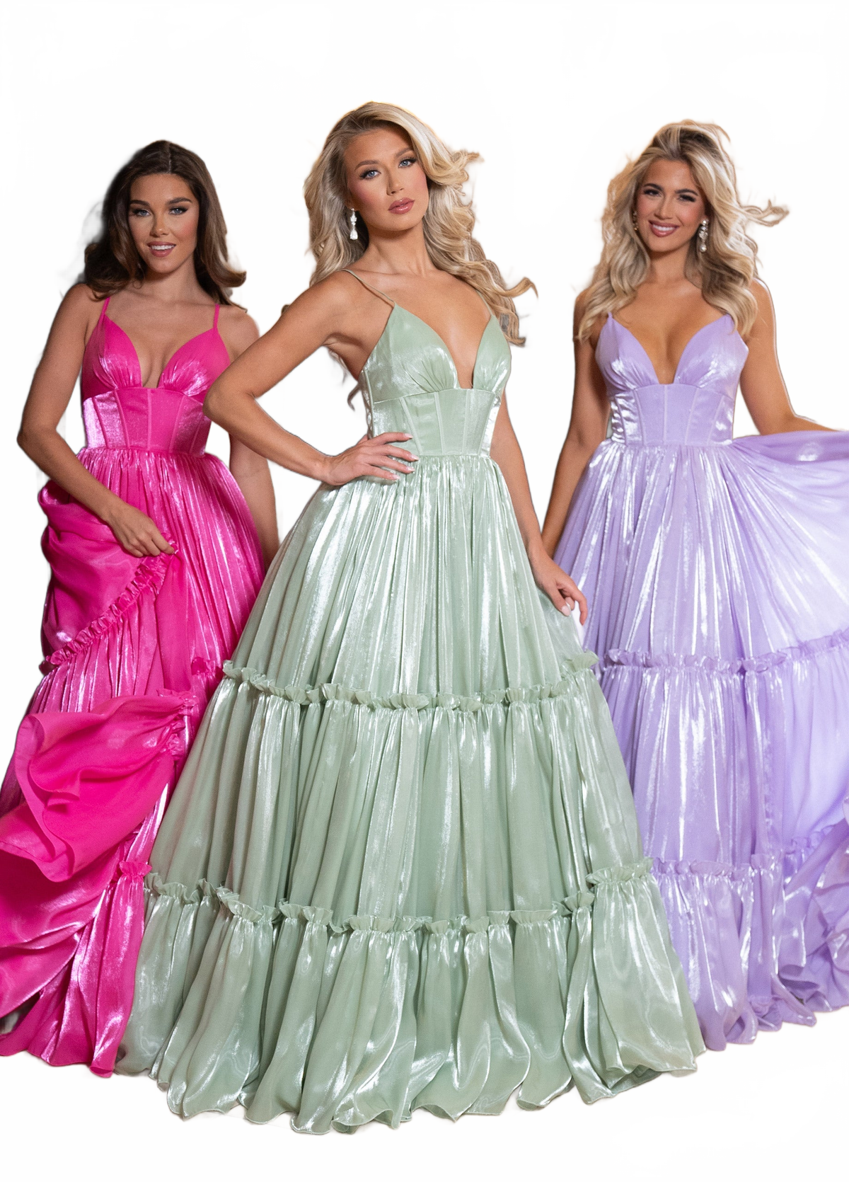 Rachel Allan 70748 Organza Sleeveless A-line Gown