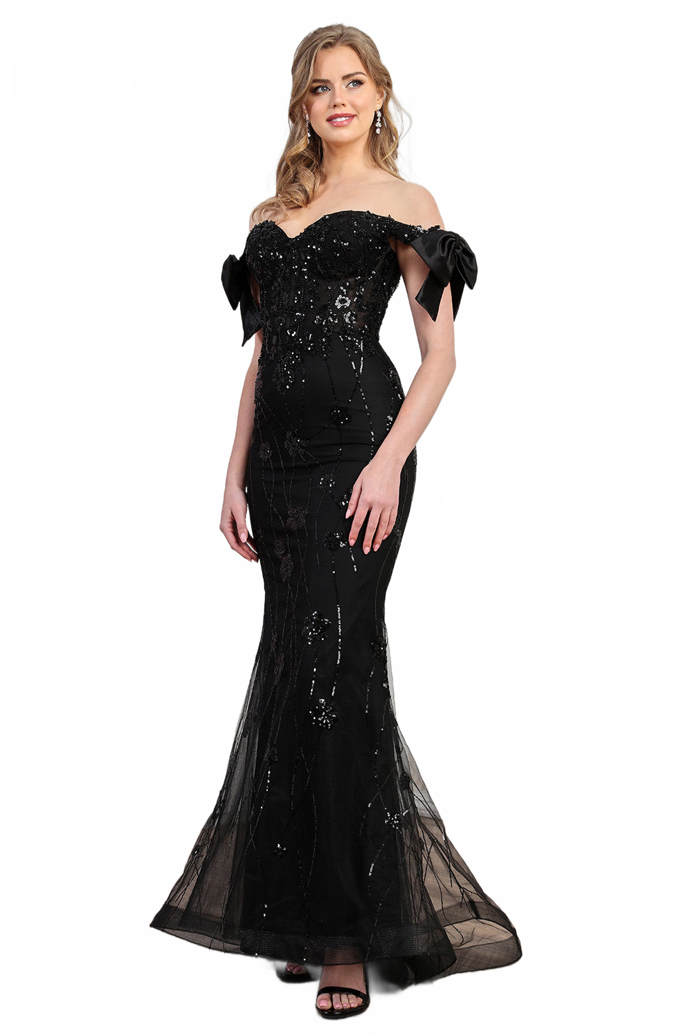 Adora Design 3307 Off Shoulder Beaded Mermaid Prom Formal Dress