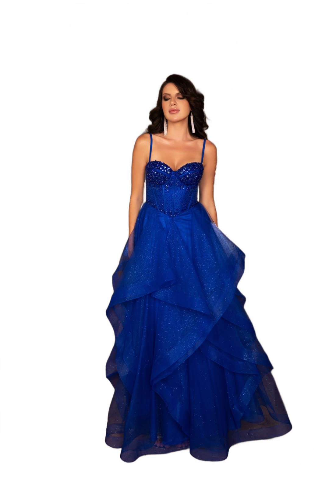 Evening Dress Sweetheart Layered Skirt Gala Gown By Royal Queen RQ8165
