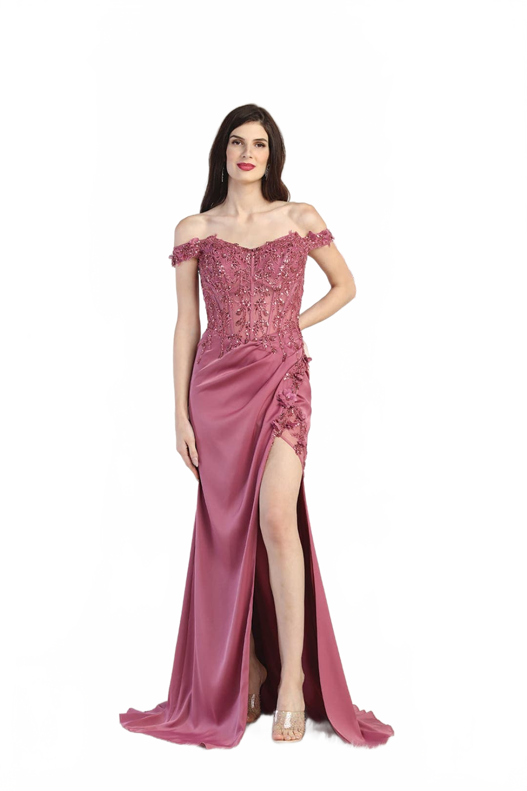 May Queen MQ1962 Embellished Prom Gown