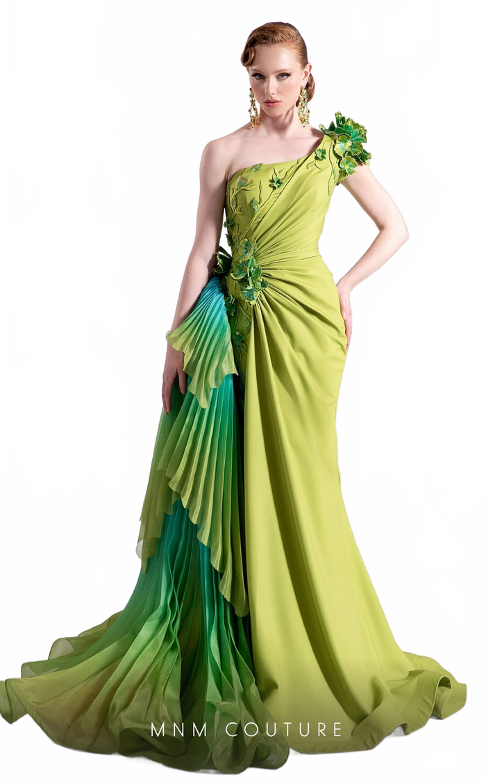 Fouad Sarkis F02911 One-Shoulder Open Back Couture Gown