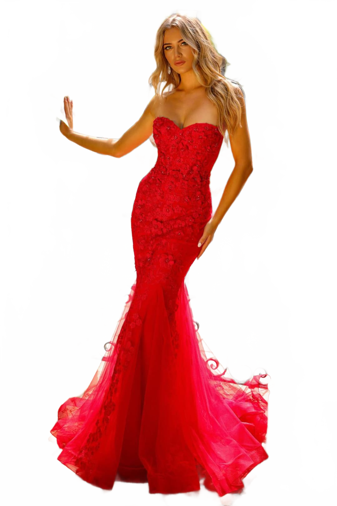 Long Prom Dress Sweetheart Beaded Mermaid Gown By Amelia Couture SU081