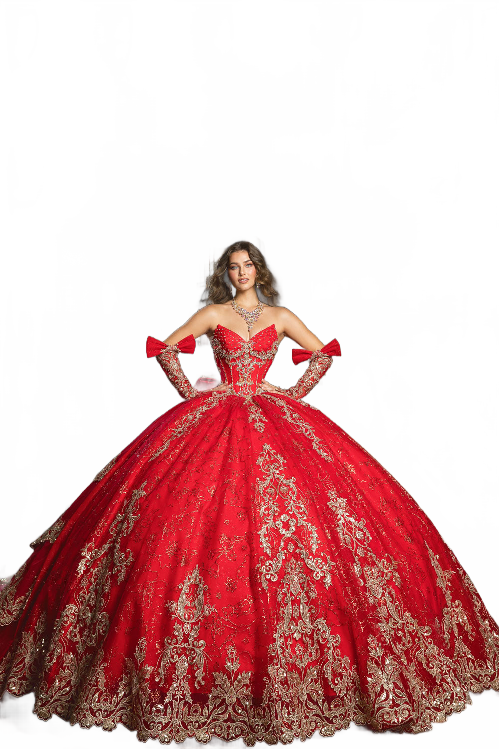 Strapless Tiered Ball Gown by Bella Princess PQ1099
