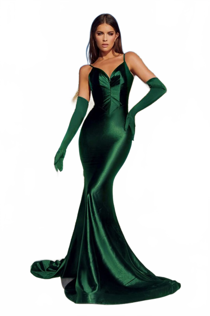 Portia and Scarlett PS23432 Open Back Mermaid Emerald Green Prom Dress