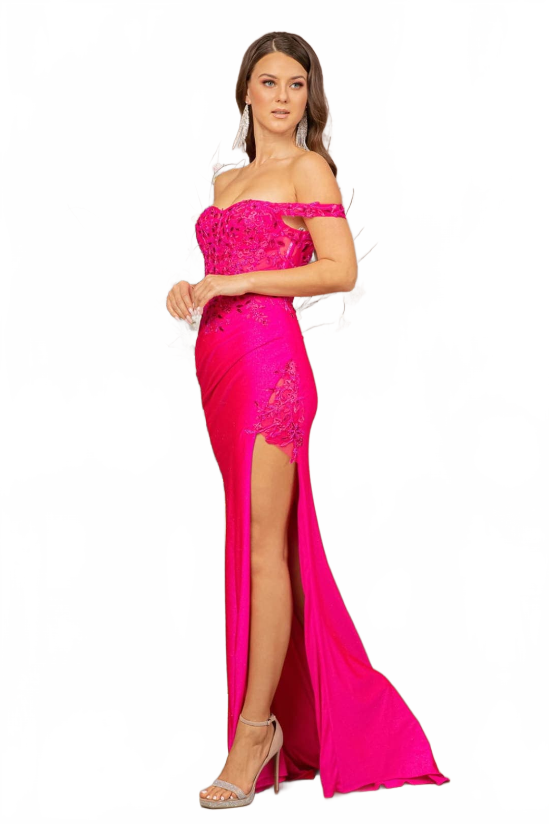 Embellished Off Shoulder Mermaid Gown by Elizabeth KGL3162