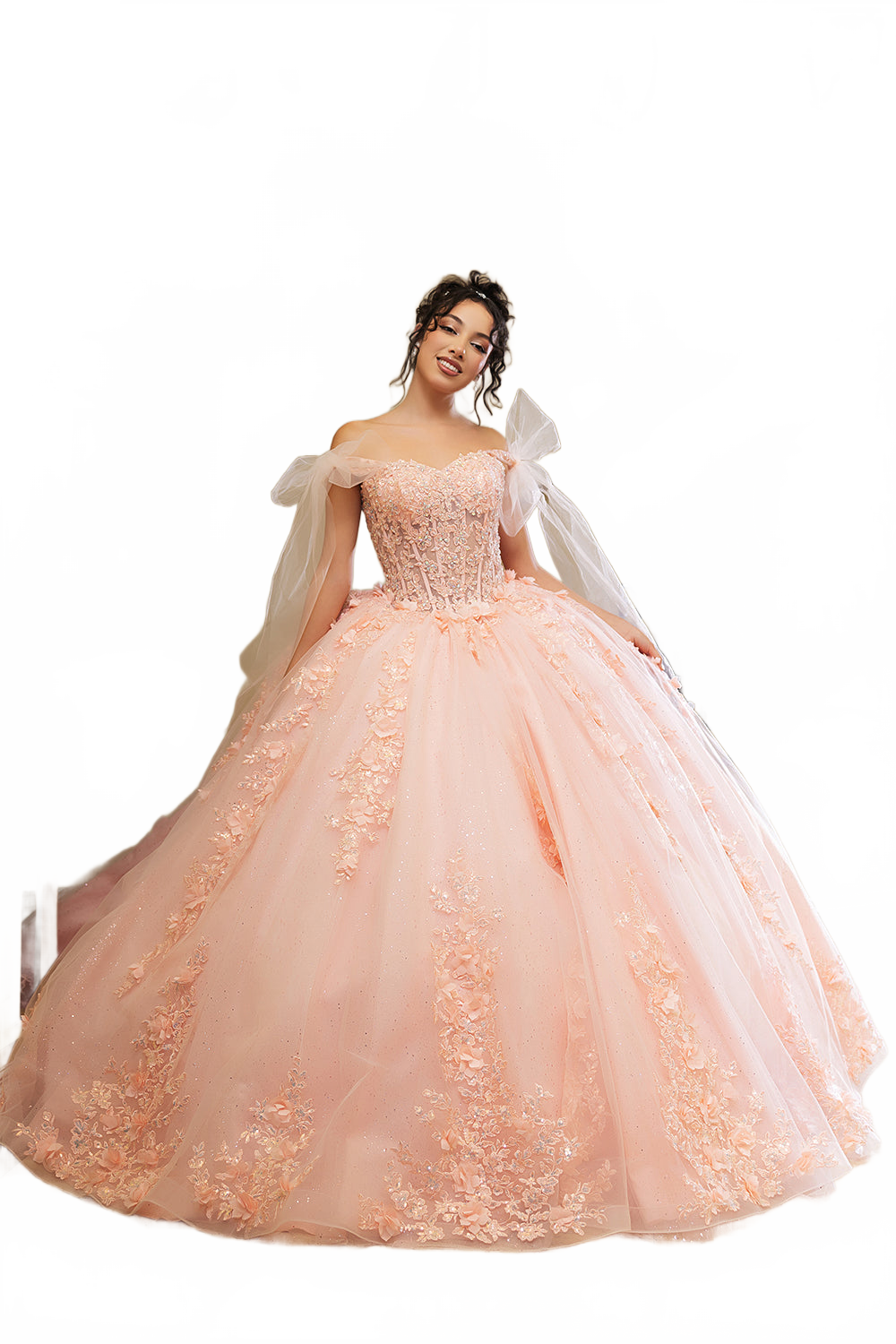 Plus Size Ball Gown in Blush | Formal Quinceanera Dress by LK280