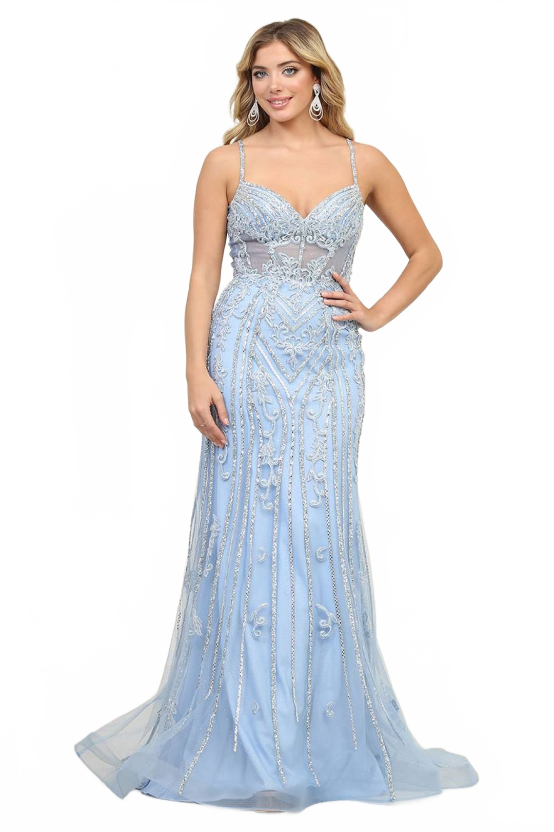 Royal Queen RQ8144 Luxurious Mermaid Prom Dress with Fine Embroidery