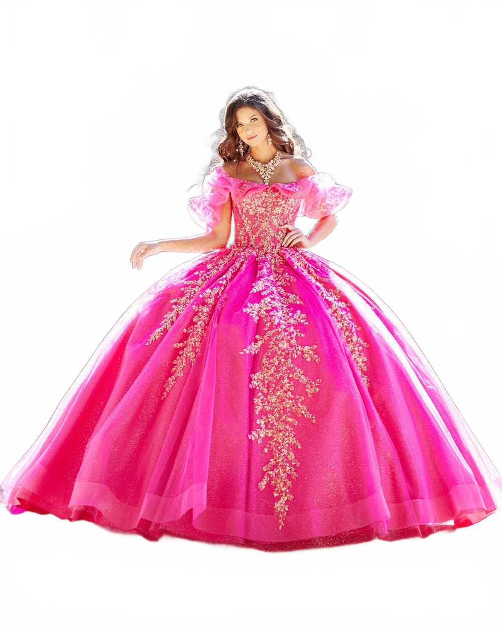 Ruffled Off Shoulder Corset Ball Gown by Bella Princess PQ1042