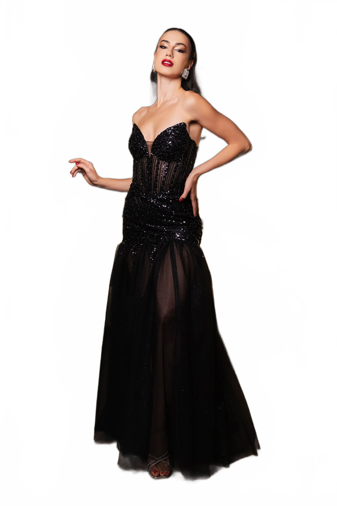 Evening Gown Strapless Sweetheart Neck Formal Dress By May Queen MQ2131