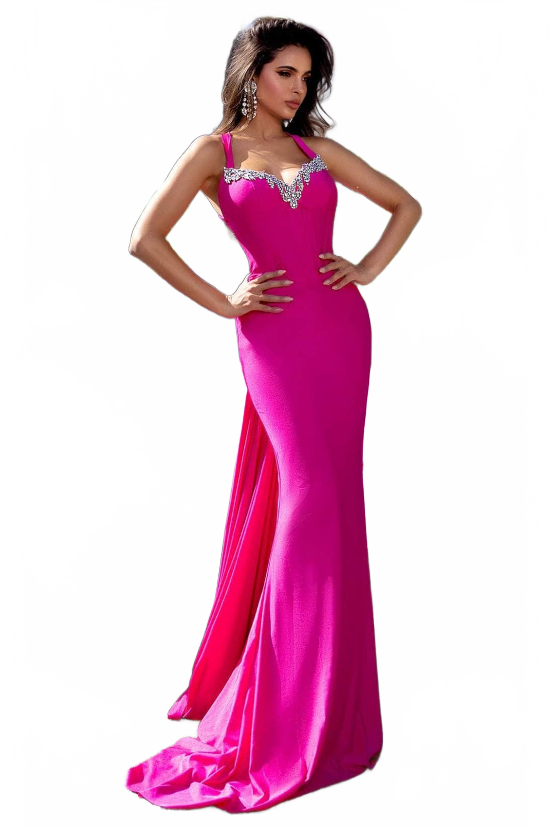 Portia and Scarlett PS25223 - Crisscross Back Prom Dress