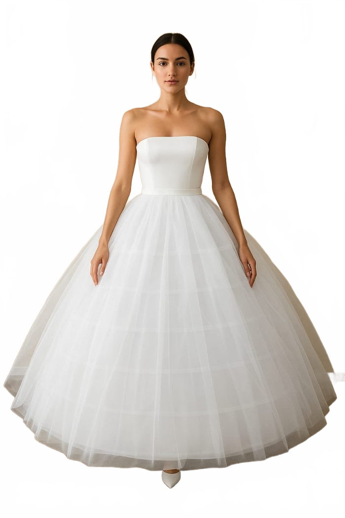 Crinoline 6 Hoop Skirt Petticoat for Ball Gowns & Quinceanera Dresses