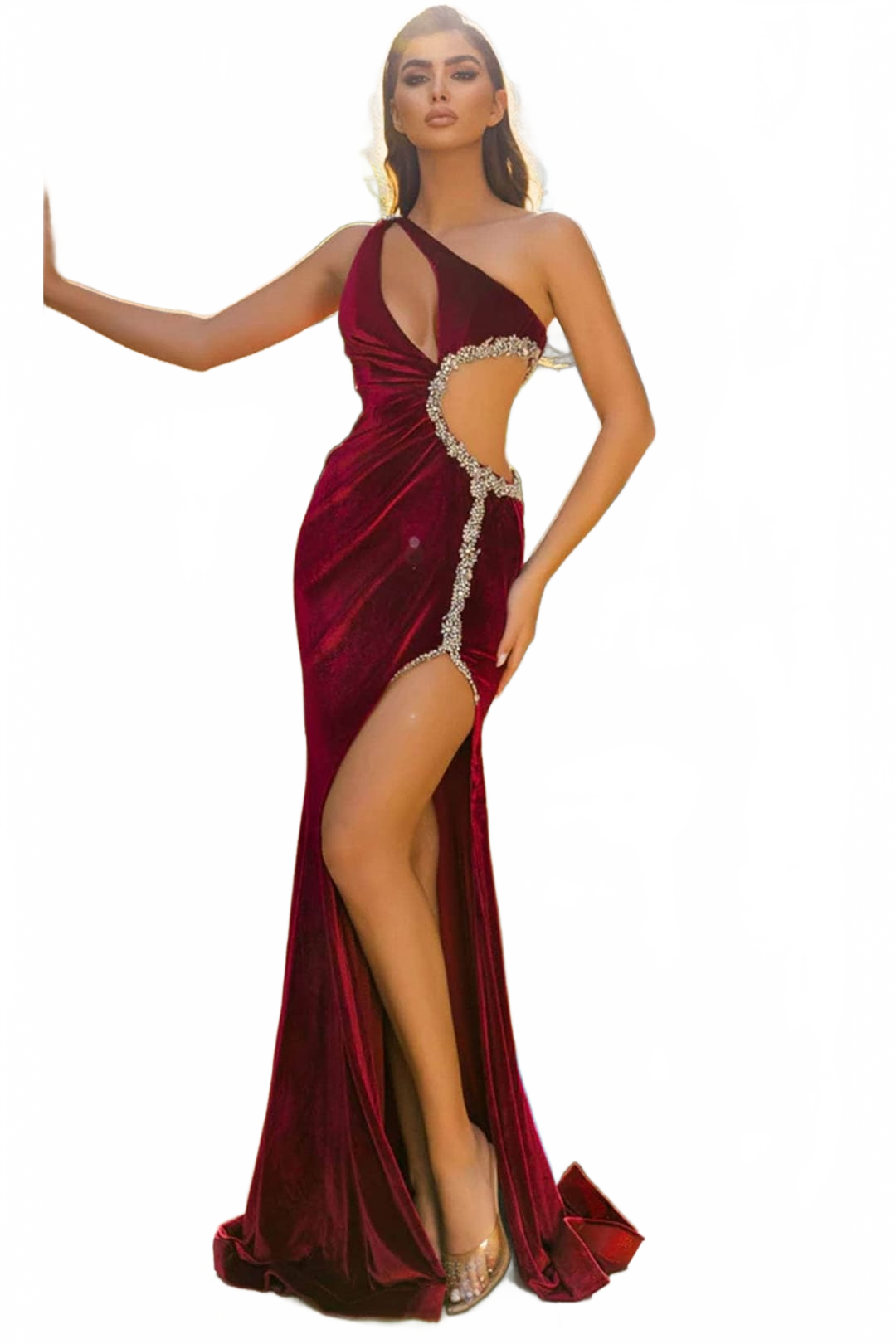 Portia and Scarlett PS23475 - Asymmetric Neck Cutout Evening Gown for a Unique Look