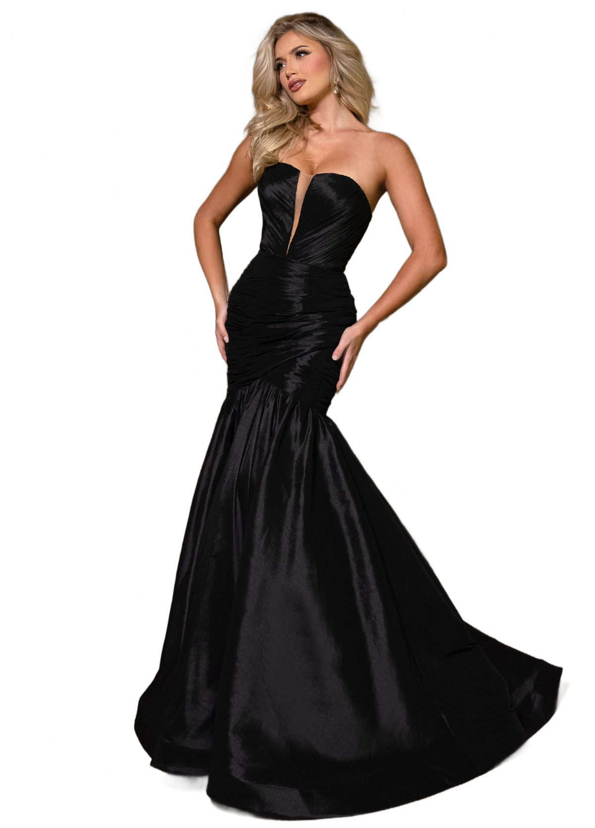 Rachel Allan 70792 Taffeta Strapless Mermaid Dress