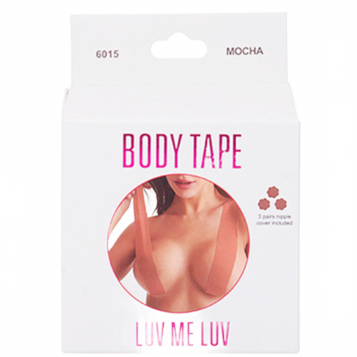 LUV ME LUV Body Tape with Nipple Covers – Black, Nude, Mocha, Clear