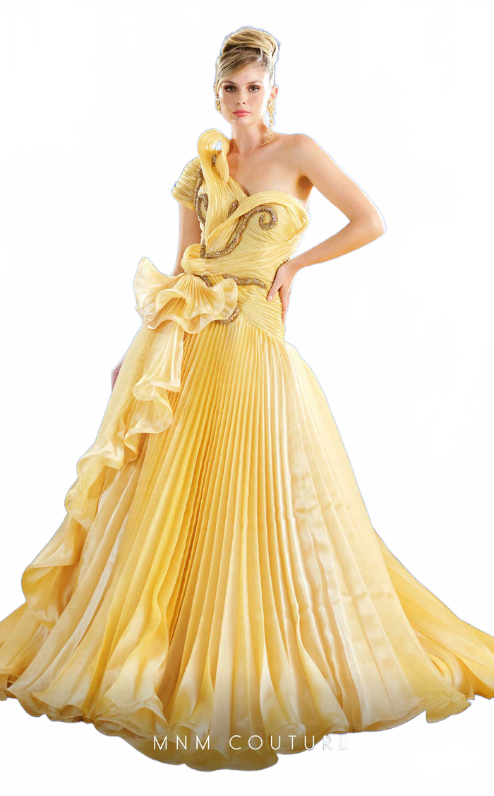 Fouad Sarkis F02856 Lace & Beaded Evening Gown
