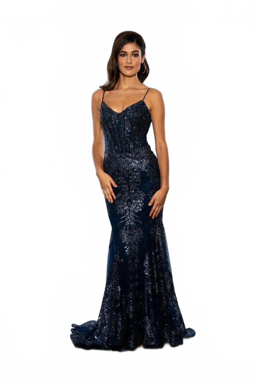 Navy Prom Dress Mermaid Formal Evening Gown Stella Couture 21066