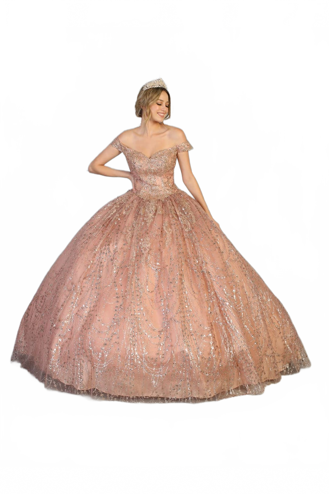 Layla K LK153 Corset Back Embellished Quinceanera Formal Ball Gown