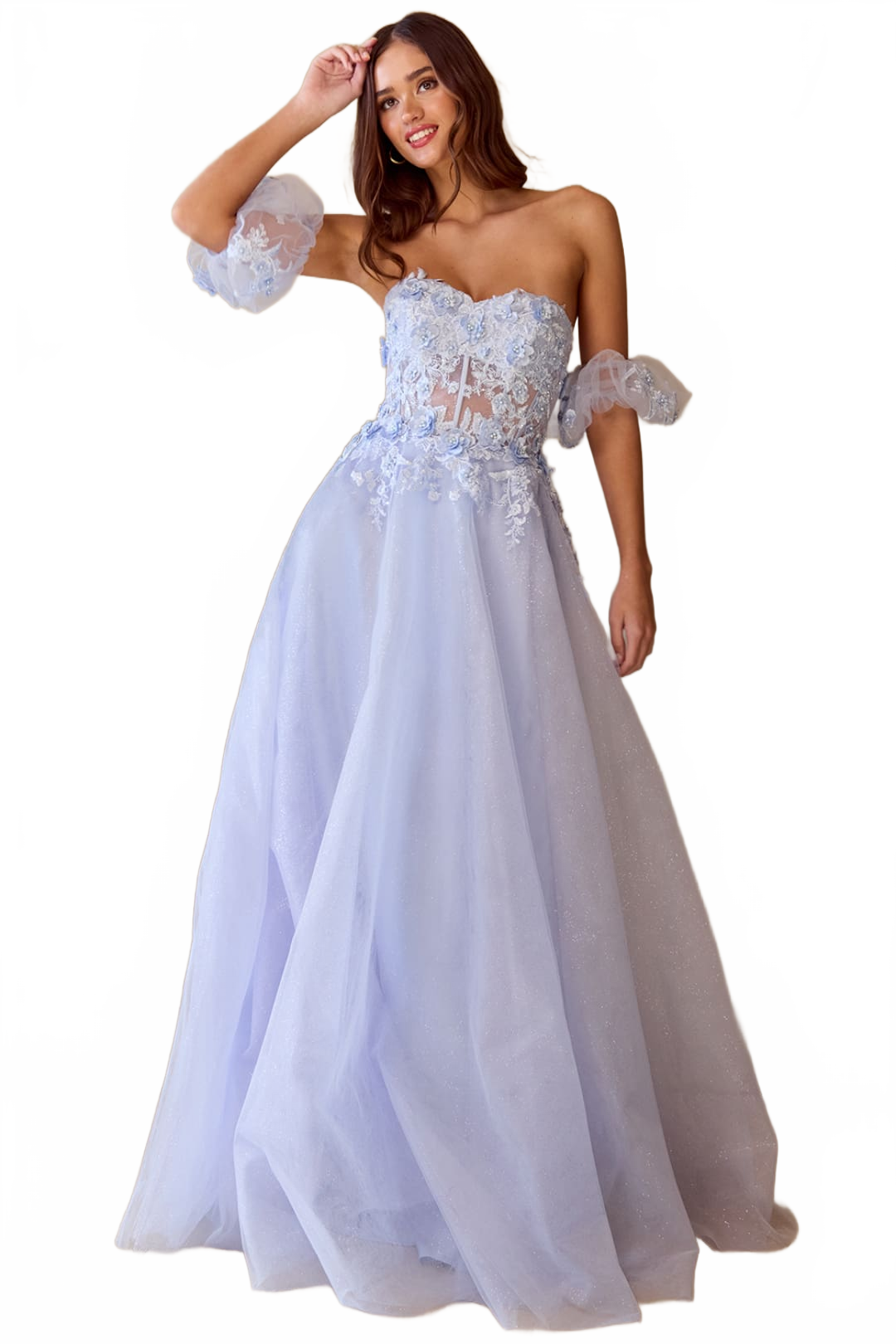 Evening Dress Beaded A-Line Long Pageant Gown By Amelia Couture 3041