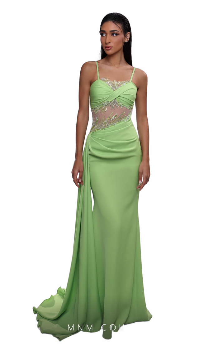 MNM Couture K4081 Strapless Satin A-Line Gown with Cape in Fuchsia